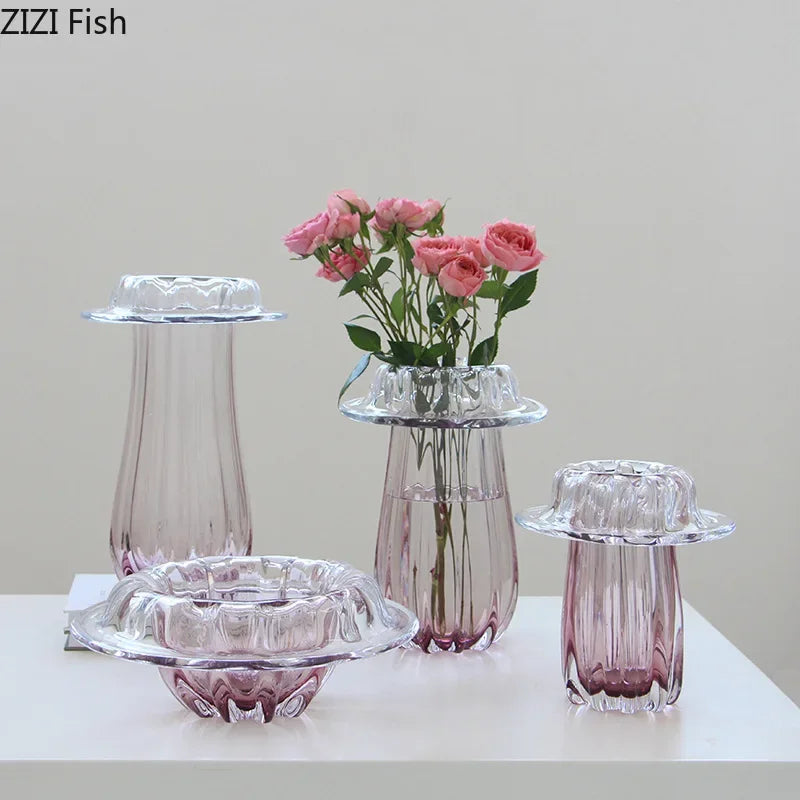 DecorBites™ Glass Vase Hydroponics Table Decoration Flowers Arrangement Room Decor