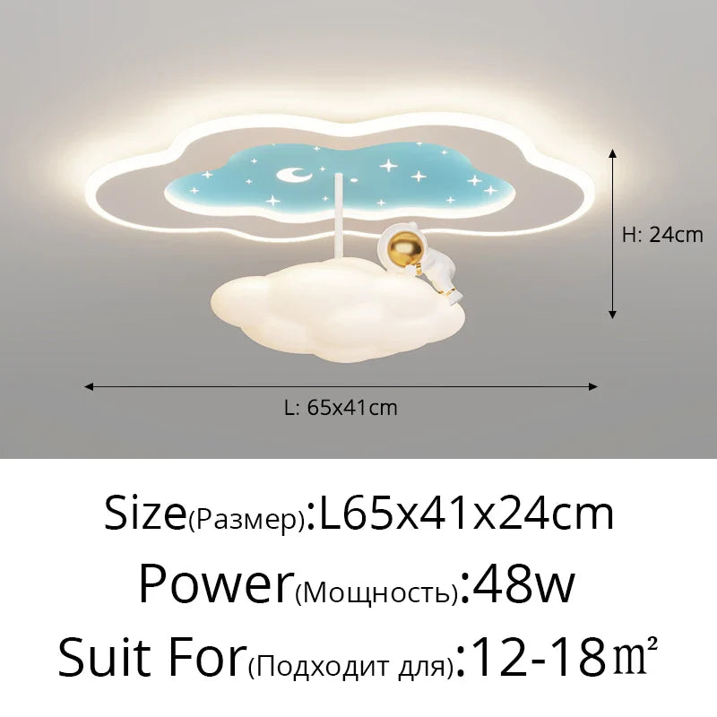 DecorBites™ Cloud Airplane Chandelier Kids Bedroom Ceiling Light Fixtures