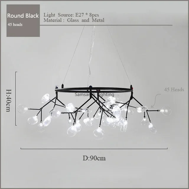 2024 DecorBites™ Nordic Firefly LED Chandelier - Ideal for Living Room, Bedroom, Dining Room