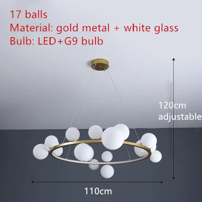 DecorBites™ Branching Bubbles Chandelier in Black and Gold for Modern Dining Room