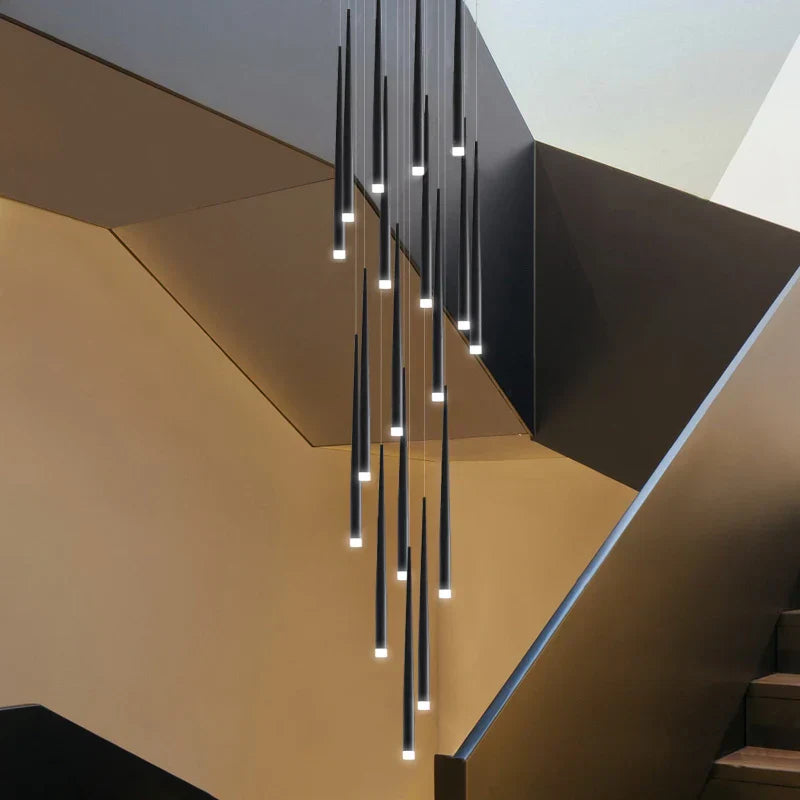 DecorBites™ Conical Chandelier Stair Lamp Modern Simple Villa Restaurant Kitchen Bedroom Bar Lighting