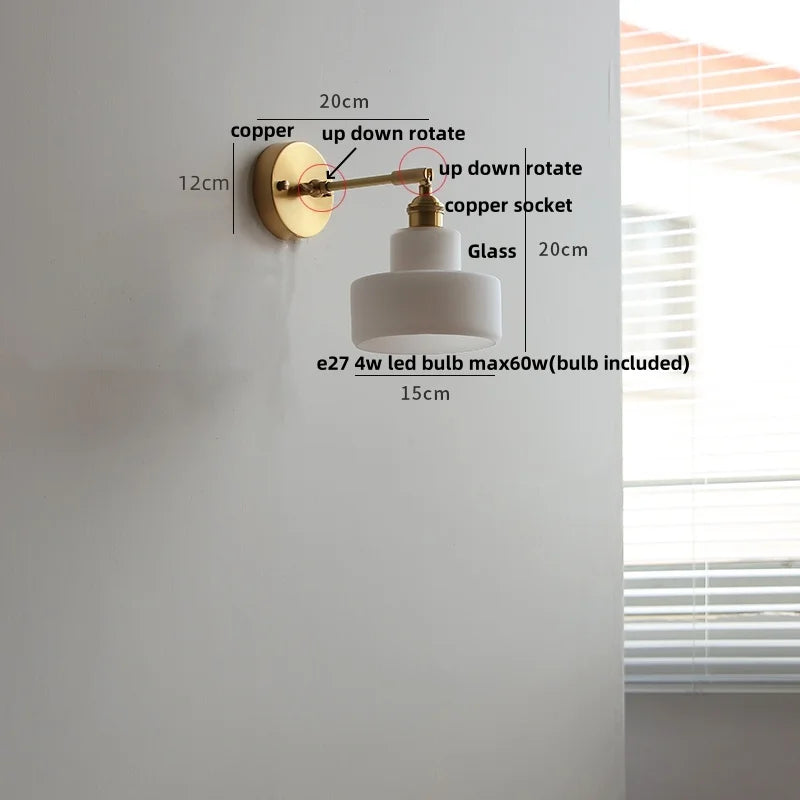 DecorBites™ Clear Glass LED Wall Lights with Pull Chain Switch.