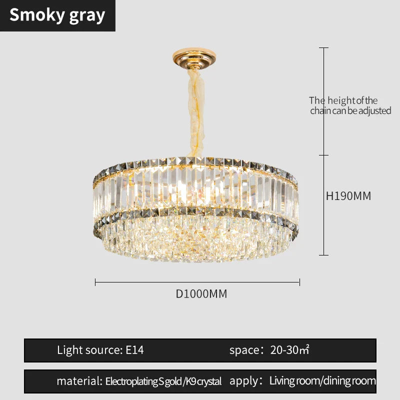 DecorBites™ Crystal Chandelier: Elegant Modern Lighting for Living Room, Bedroom, and Restaurant.