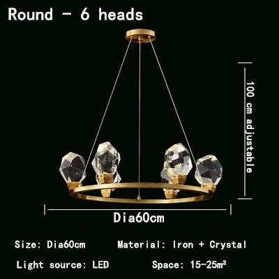 DecorBites™ Crystal LED Pendant Lights: Elegant Lighting Solution for Home Decor