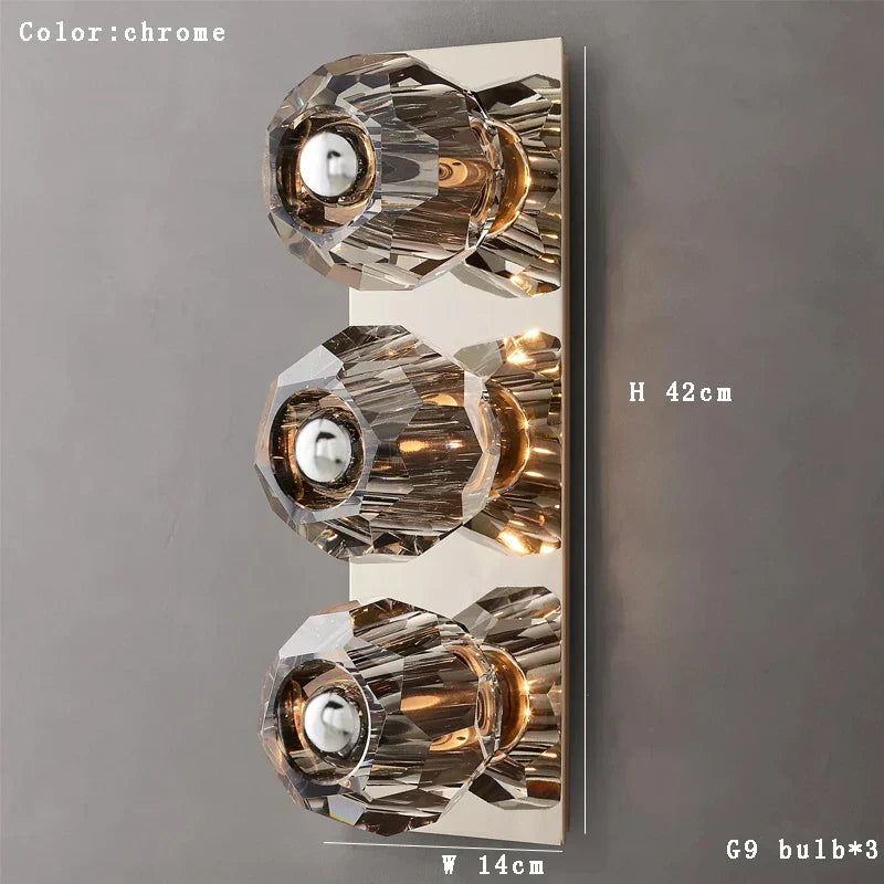 DecorBites™ Crystal Luxury Wall Lamp for Modern TV Background and Living Room Décor