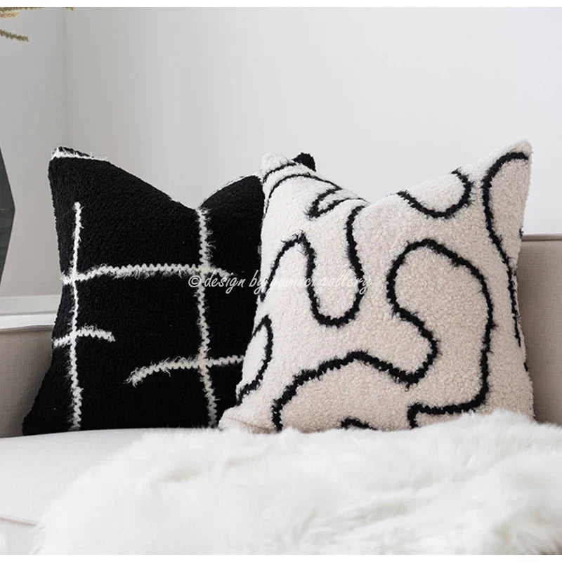 DecorBites™ Cozy Green Handmade Pillow Cover 45x45cm - Nordic Fall Winter Home Decor