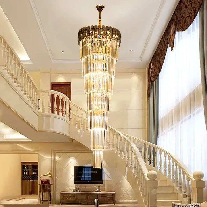 DecorBites™ Crystal LED Pendant Chandelier for Modern Home Decor.