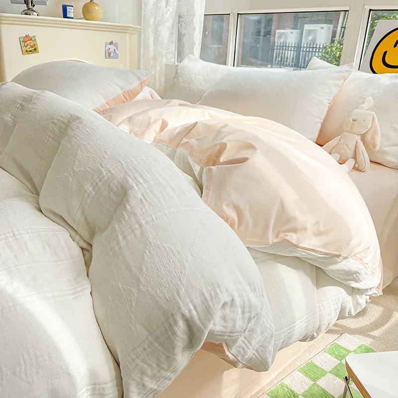 DecorBites™ Cotton Three-Layer 3Pcs Bedding Set - Soft, Breathable, and Comfortable