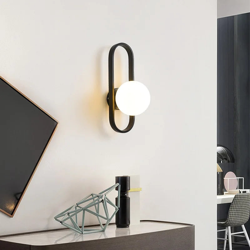 DecorBites™ LED Glass Wall Sconce Lamp for Bedroom Living Room Staircase