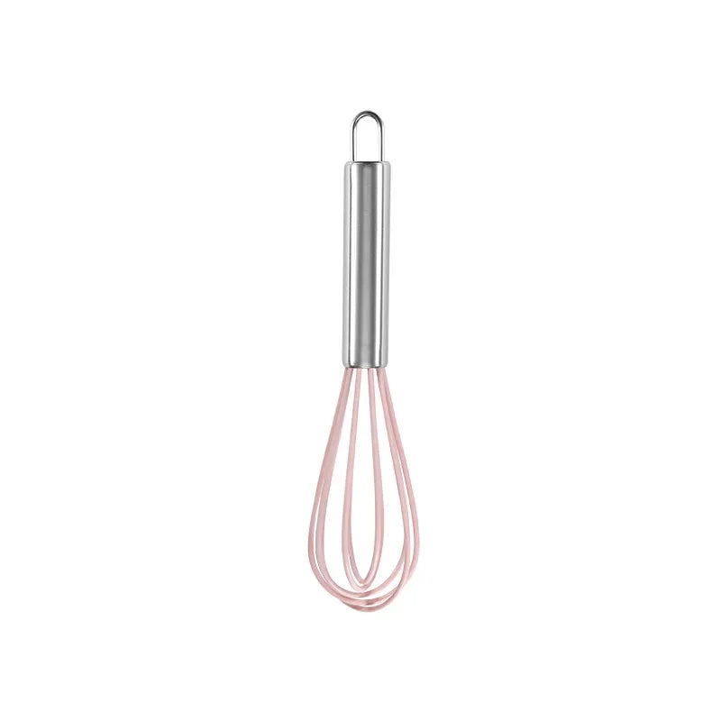 DecorBites™ 8-Inch Stainless Steel Silicone Whisk Mixer for Baking & Cooking