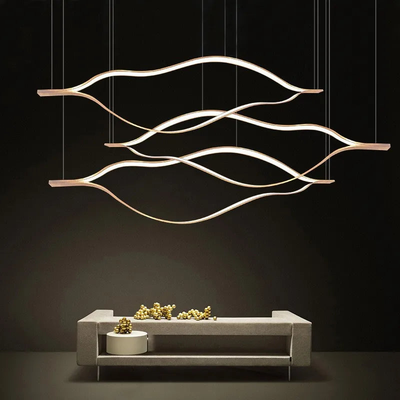 DecorBites™ Lip Shaped Chandelier: LED Lighting for Exhibition Hall, Living Room, Restaurant & Clothing Store