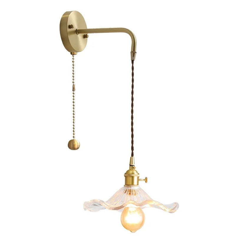 DecorBites™ Amber Glass LED Wall Sconce for Home Indoor Lighting