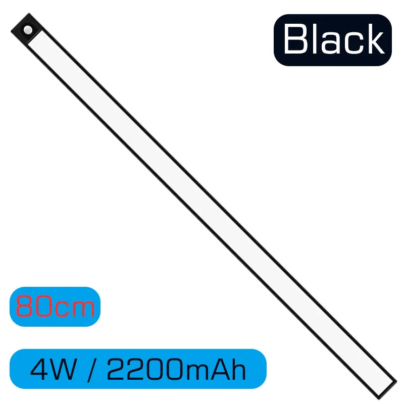 DecorBites™ LED Cabinet Light Bar: Motion Sensor, Aluminium, Long Strip, Magnet, Kitchen Closet Wardrobe