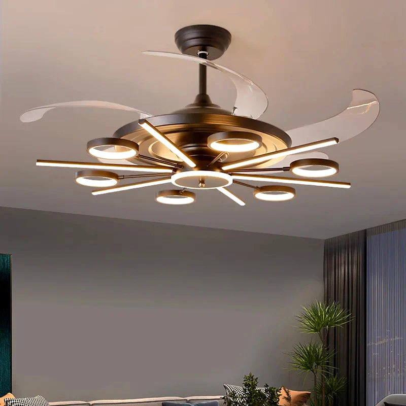 DecorBites™ Kids Bedroom LED Ceiling Fan with Bladeless Design and Remote Control