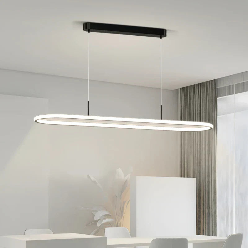 DecorBites™ LED Pendant Light for Dining Table Kitchen Home Decoration Indo Lighting Lustre White Black Fixture Hanging Lamp