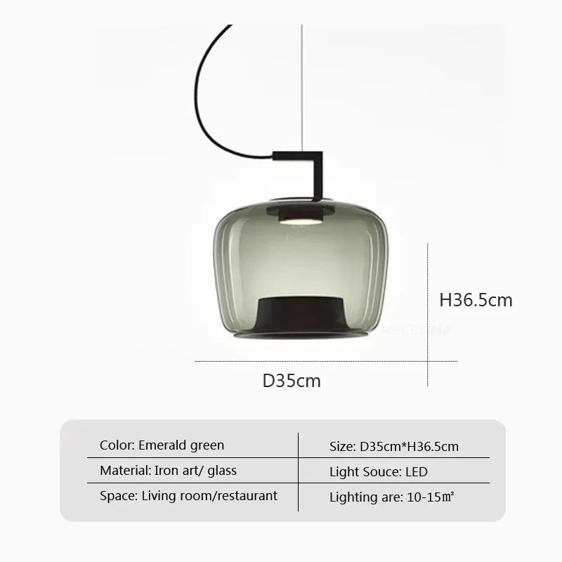 DecorBites™ Brokis Double Glass Pendant Lamp for Home Decor & Hospitality Spaces