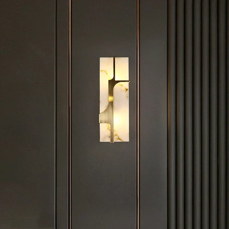 DecorBites™ Imitation Marble LED Wall Lamp - European Retro 50CM Villa Living Room Light
