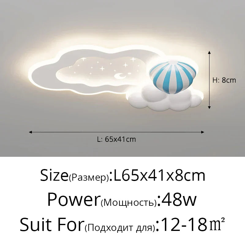 DecorBites™ Cloud Airplane Chandelier Kids Bedroom Ceiling Light Fixtures