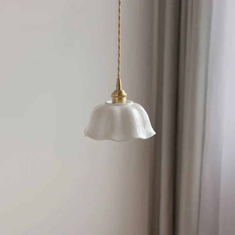 DecorBites™ Ceramic LED Pendant Lamp with Adjustable Copper Socket - Nordic Modern Home Decor