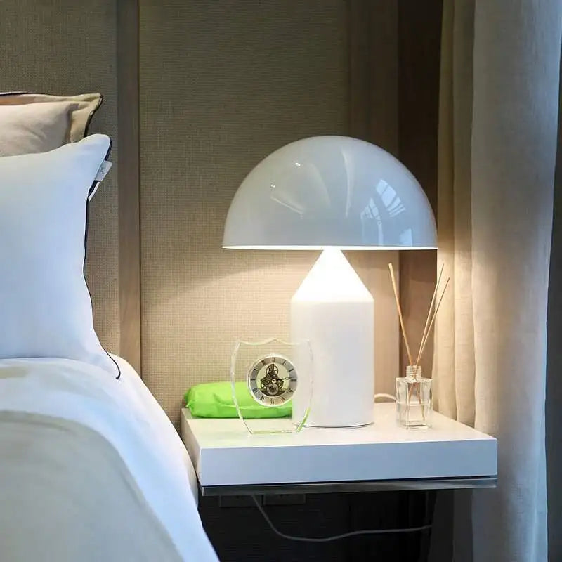 DecorBites™ Atollo Metal LED Table Lamp | Mushroom Design for Desk, Bedroom, Living Room