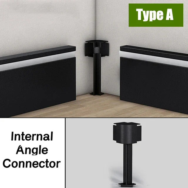 DecorBites™ 5cm LED Aluminium Profile Baseboard for Surface Mounted Linear Lighting