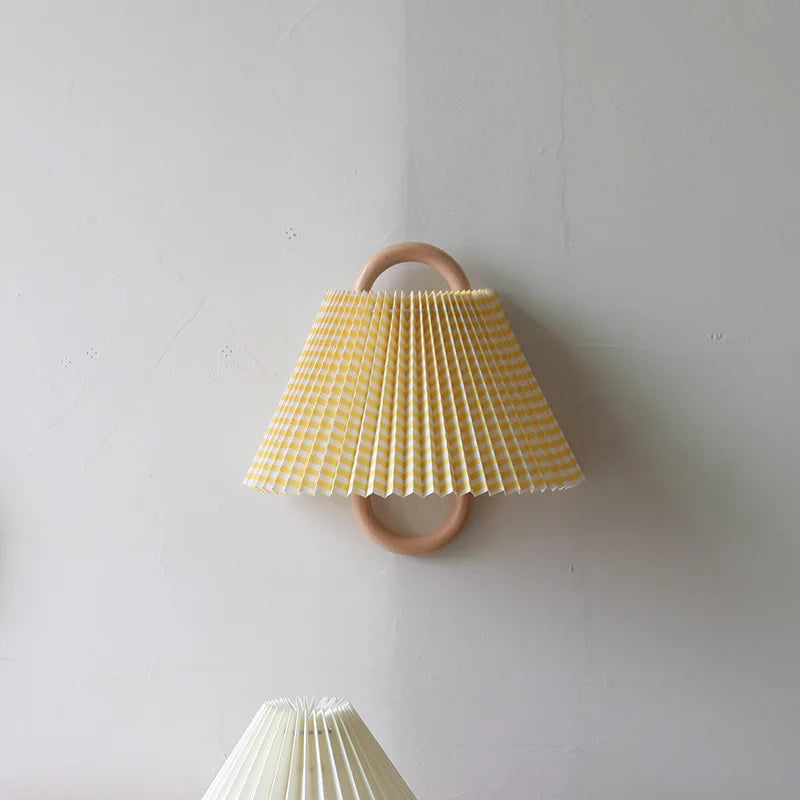DecorBites™ Beech Wood Wall Lamp: Retro Wabi-Sabi Style for Bedroom, Living Room, and Porch