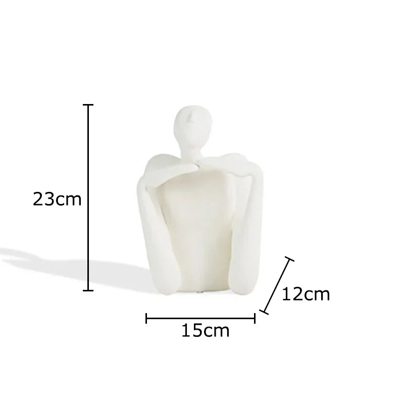 DecorBites™ Abstract Character Resin Sculpture Desk Decoration for Modern Aesthetics