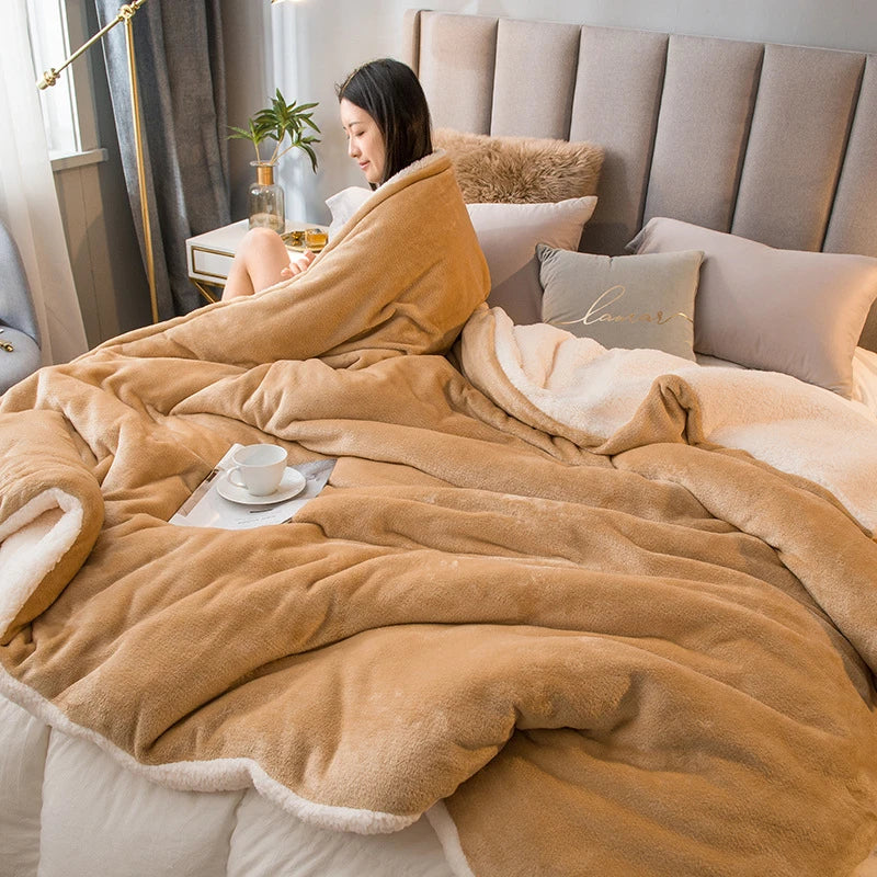 DecorBites™ Cozy Dual Use Flannel Duvet Cover - Autumn Winter Warmth Blanket Quilt