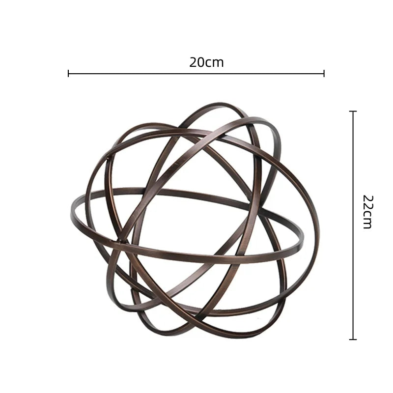 DecorBites™ Geometric Sphere Pendant Metal Figurine Home Decor Accessory
