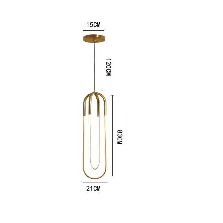 DecorBites™ LED U-shaped Bar Chandelier for Dining Living Bedroom - Nordic Minimalist Style