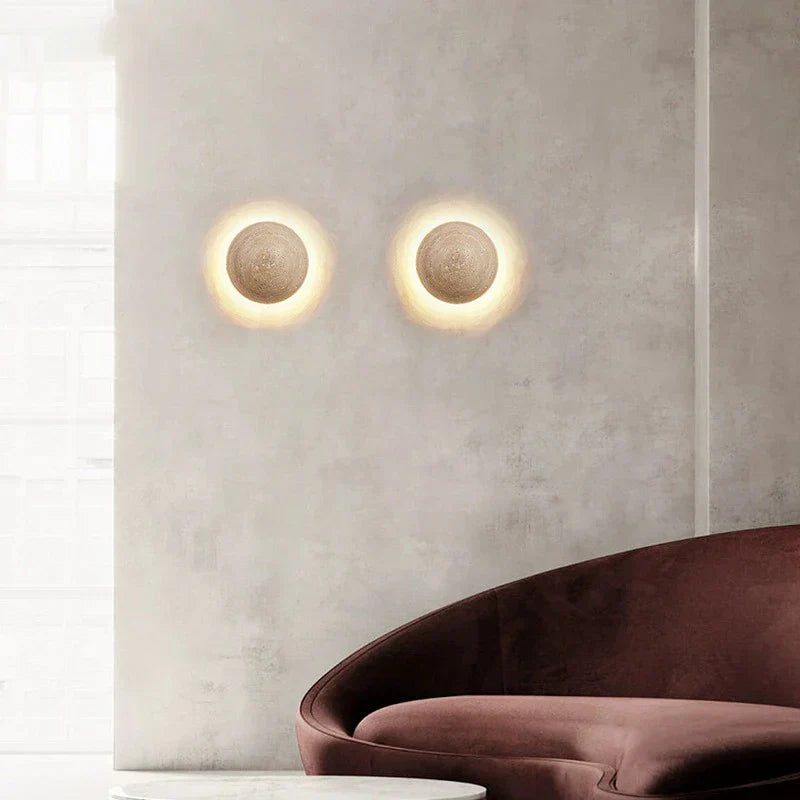 DecorBites™ Cave Stone Yellow Wall Lamp for Bedroom Ambiance - Nordic Style Lighting