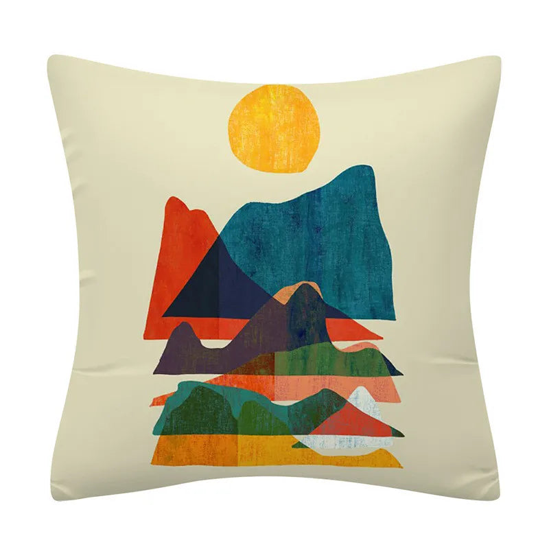 DecorBites™ Geometry Pattern Cushion Cover Polyester Cotton Sofa Pillowcase Home Decor