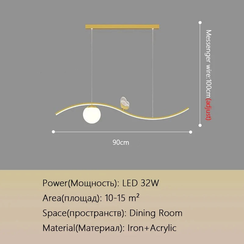 DecorBites™ Butterfly Chandelier: Modern Minimalist Pendant Lamp for Dining Room, Study, Bar