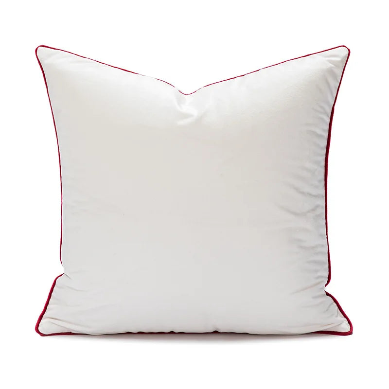 DecorBites™ Christmas Bow Patchwork Velvet Pillow Cover Set for Festive Home Decor