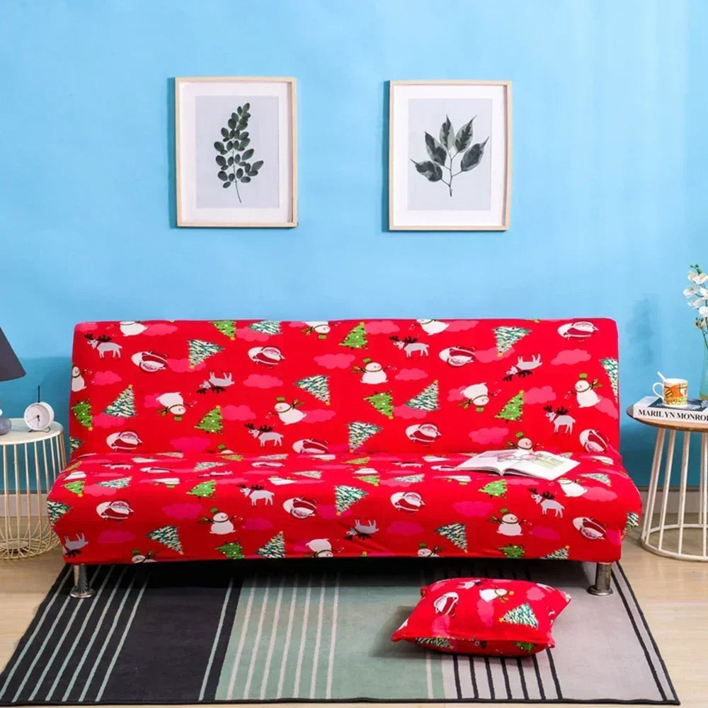 DecorBites™ Bohemian Mandala Futon Sofa Cover - No Armrest Couch Slipcover