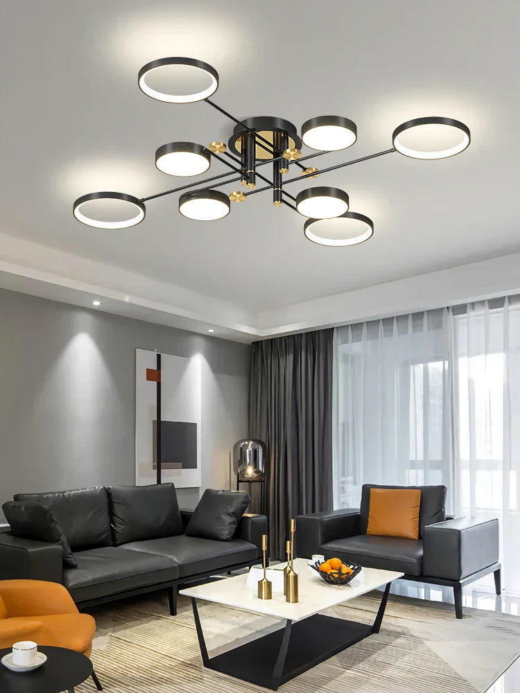 DecorBites™ LED Chandelier for Home Decor, Brightness Adjustable, Living Room, Dining Room Lighting