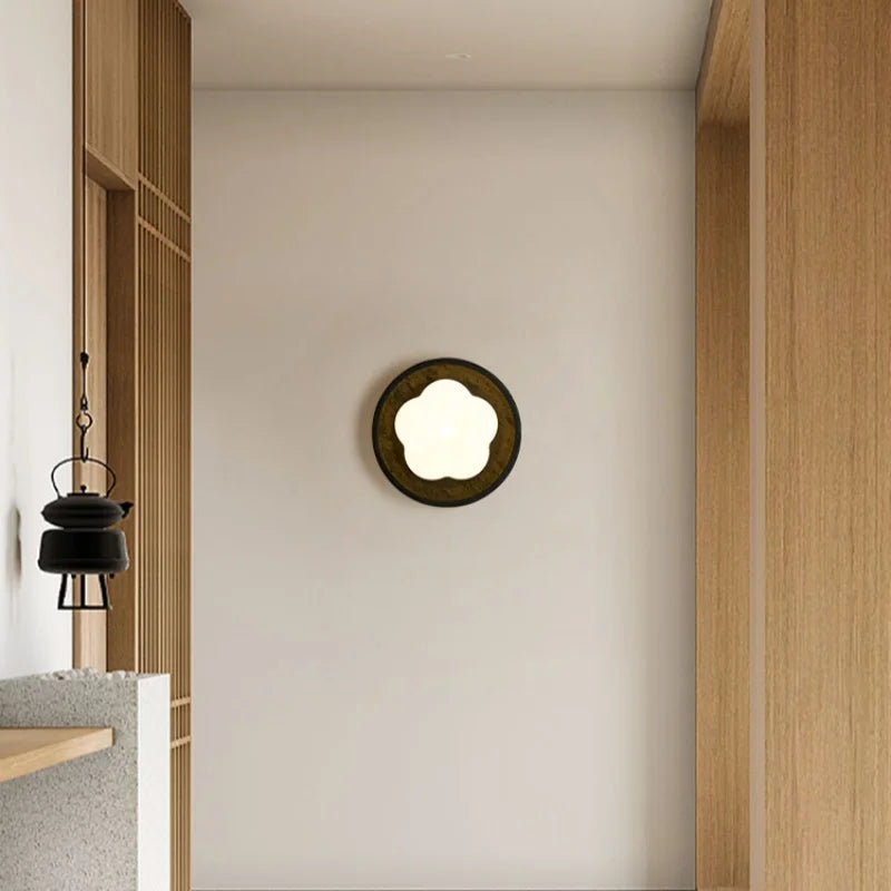 DecorBites™ Black Travertine LED Wall Lights Modern Home Decoration Bedside Lamps