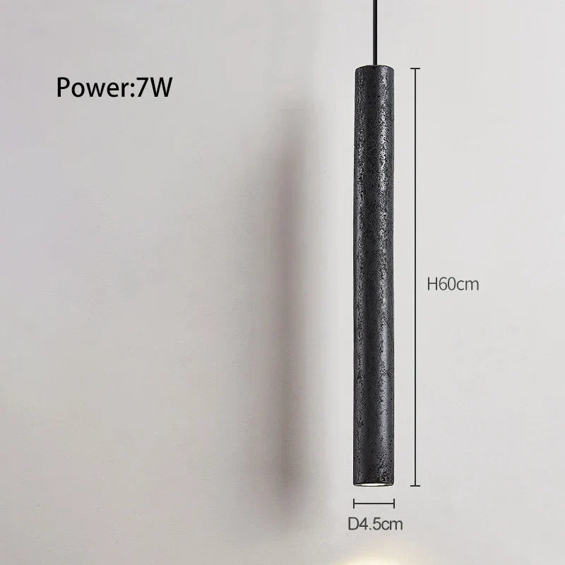 DecorBites™ Black Stone Tube LED Chandelier for Bedroom Lighting