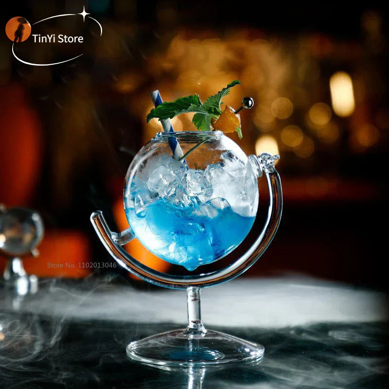 DecorBites™ Globe Shape Wine Glasses Set for Home Bar Parties and Events