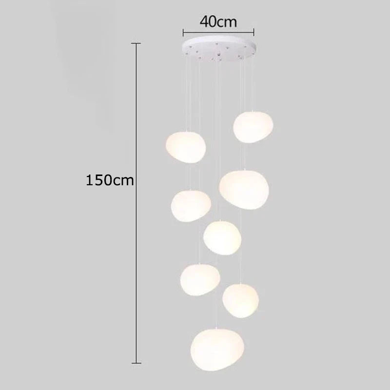 DecorBites™ Crystal Chandelier Stair Pendant Light Modern Living Room Interior Lighting