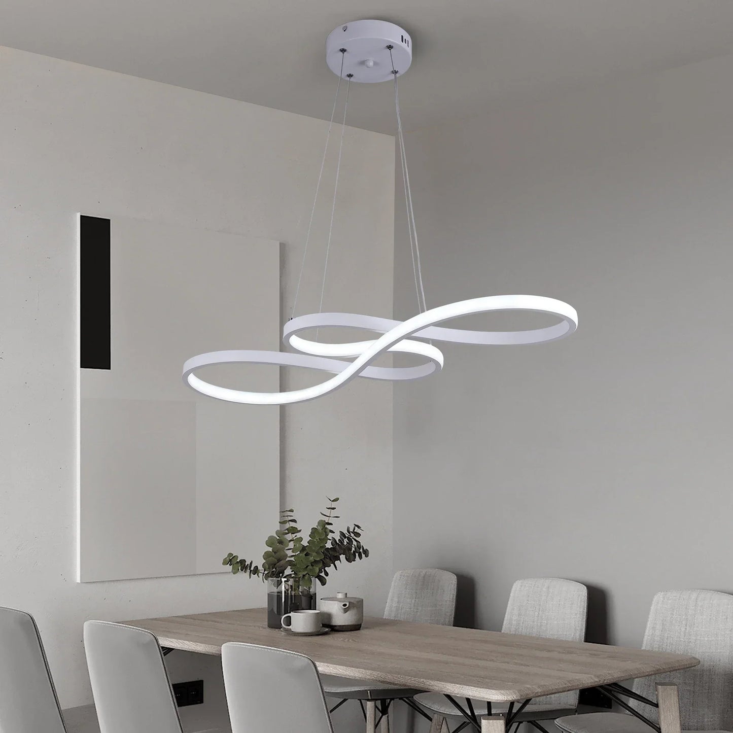 DecorBites™ Acrylic Chandelier LED Ceiling Light Minimalist Design for Dining Room