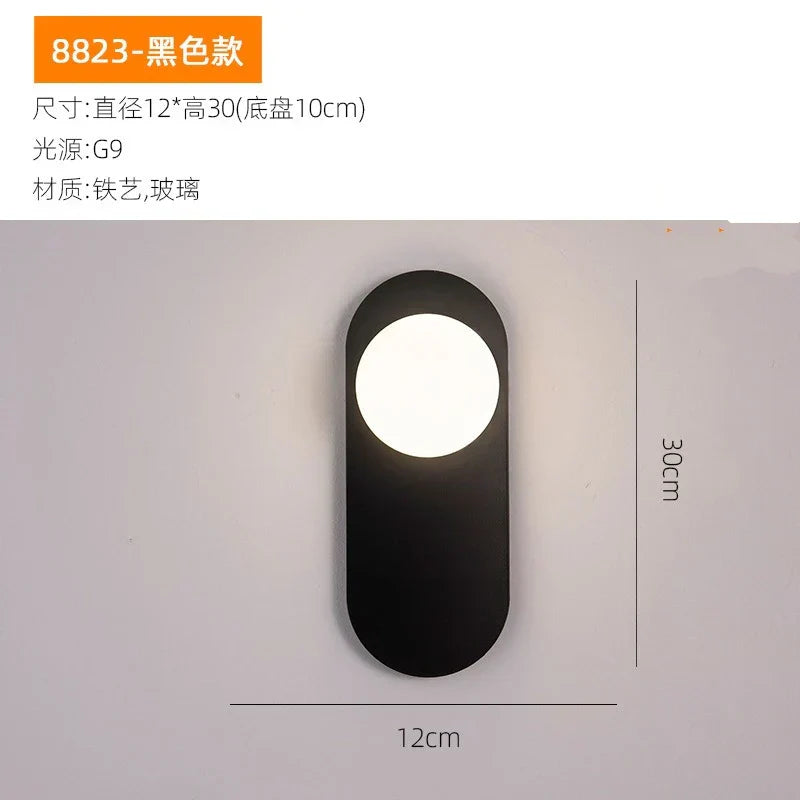 DecorBites™ Glass Ball LED Wall Sconce with G9 Bulb for Bedroom Living Room