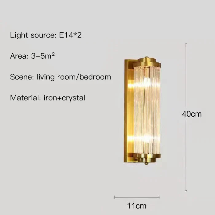 DecorBites™ Crystal LED Wall Lamp Modern Indoor Lighting for Bedroom Living Room Corridor Entryway