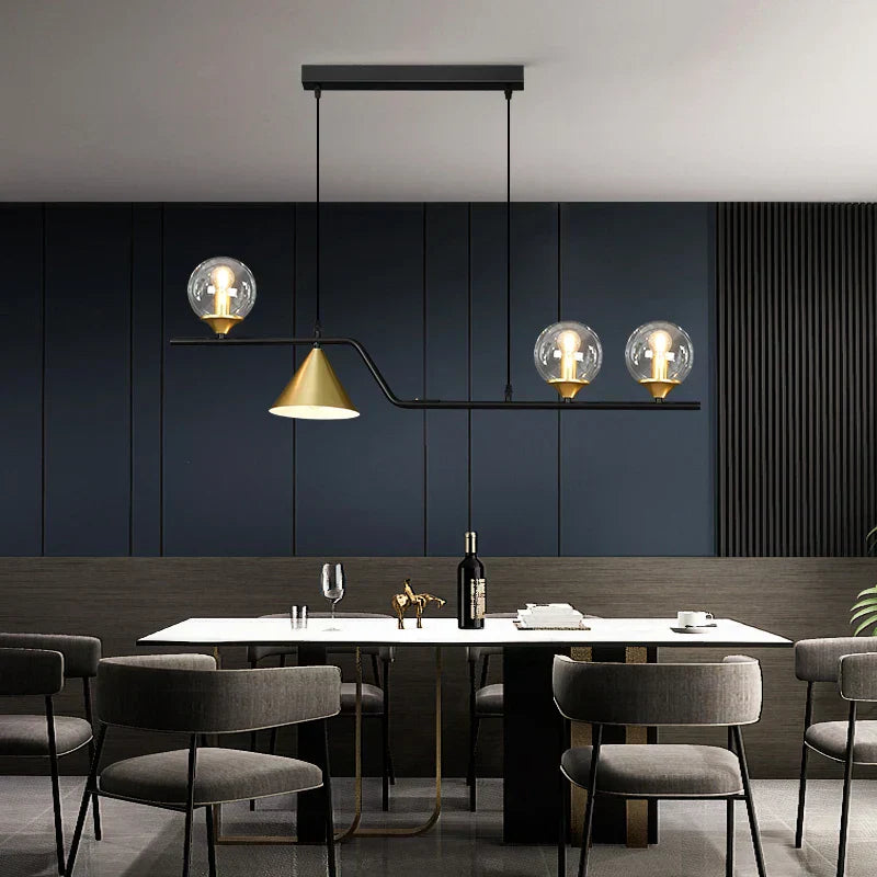 DecorBites™ Linear Hanging Lamp Minimalist Chandelier Modern Nordic Dining Table Lantern