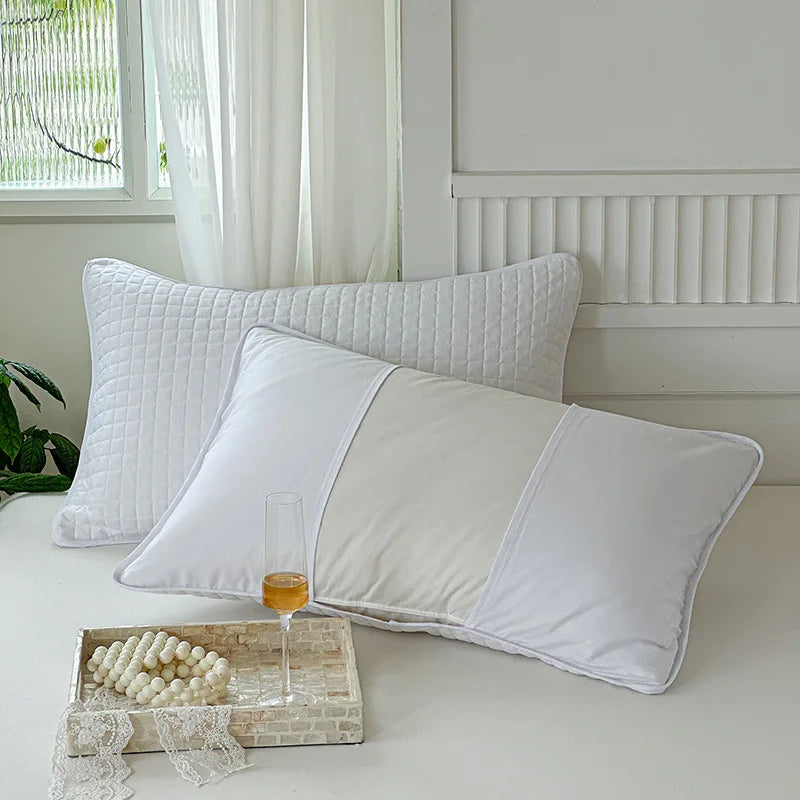 DecorBites™ Cotton Pillowcase: Breathable Pillow Core Cover for Ultimate Protection