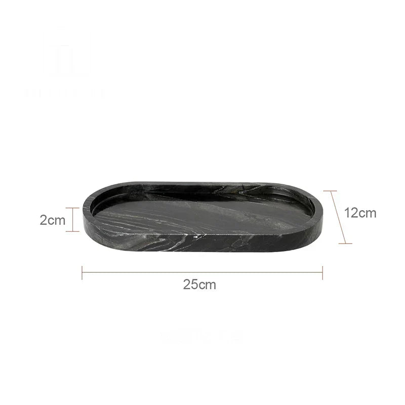 DecorBites™ Calacatta Marble Vanity Tray for Perfume Candles Jewelry Luxury Home Decor