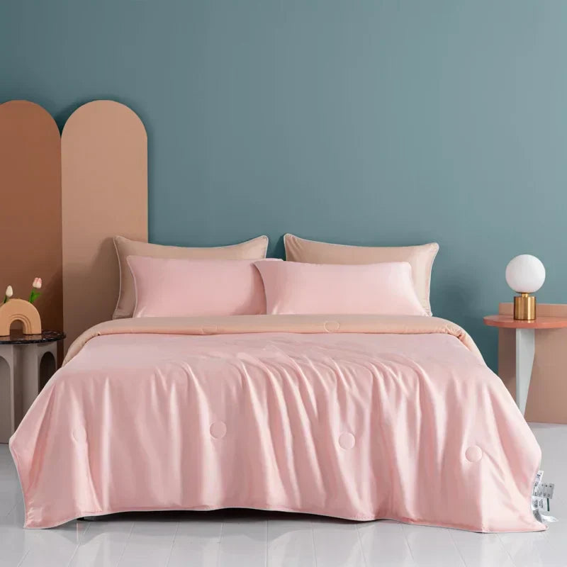 DecorBites™ Cooling Comforter: Silky Soft Lightweight Quilt for Summer, Double-Sided Cold Fabric