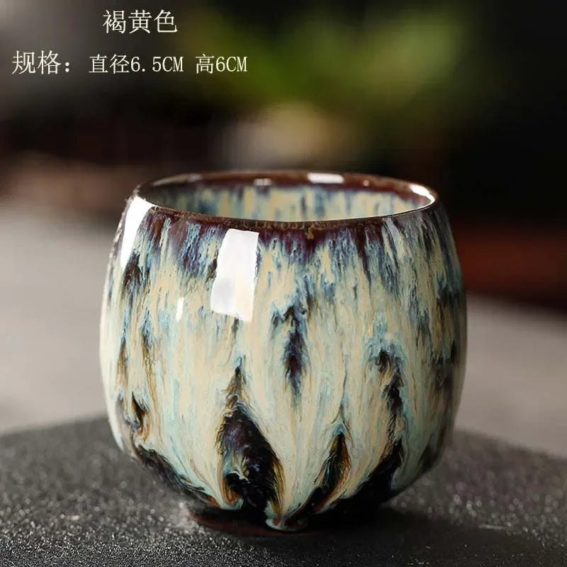 DecorBites™ Ceramic Kung Fu Tea Cup Set - Handcrafted Porcelain Drinkware for Coffee and Wine