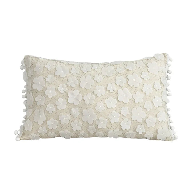 DecorBites™ 3D Plum Blossom Butterfly Cushion Cover Cotton Linen Decorative Case