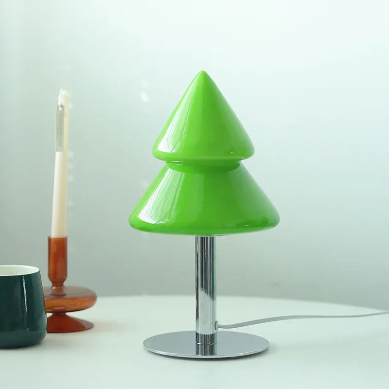 DecorBites™ Christmas Tree Glass Table Lamp for Living Room & Bedroom Decor